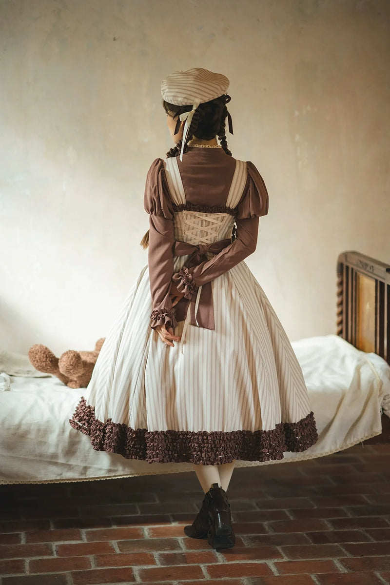 Miss Point - Classical Chocolate - Classic Lolita Blouse Customized Reteo Lolita Shirt