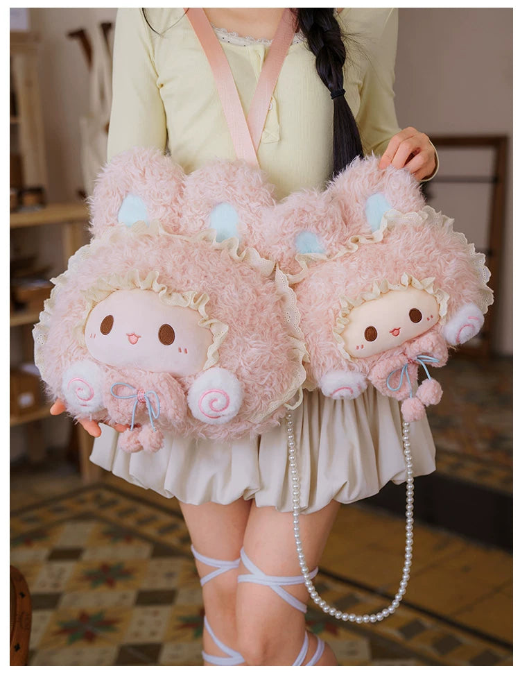 LambGuli - Rubitu Big-Face - Plush Bags and Backpacks with Character Face Motifs