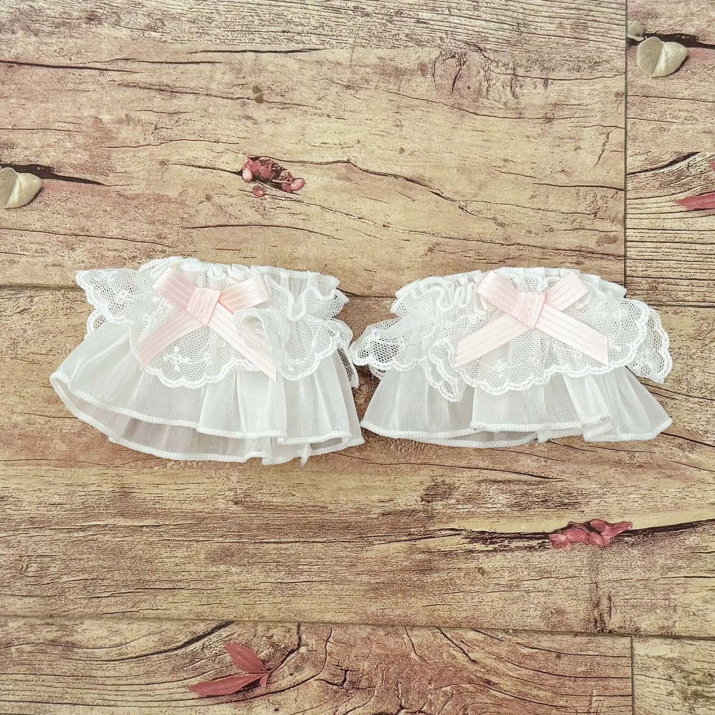 Moon Lily - Love Snow - White-and-Pink or Pure-White JSK with Layered Lace and Bows