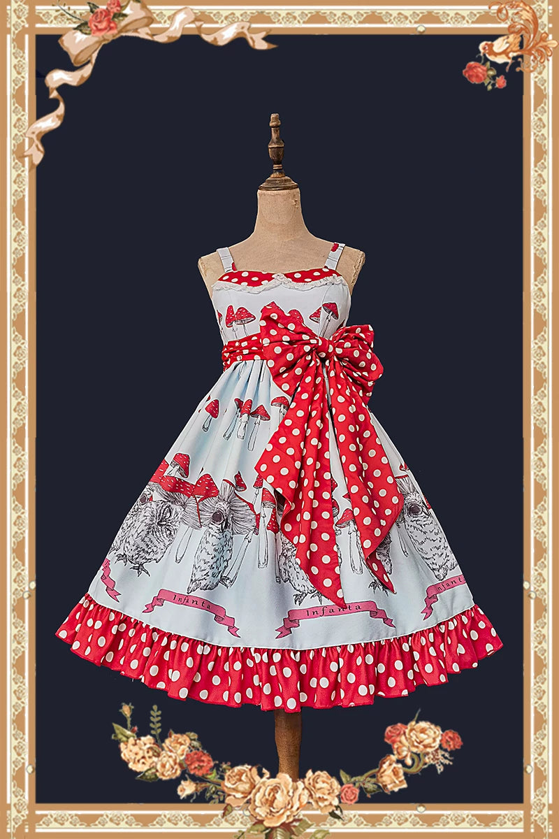 Infanta - Kitty Mushrooms - Printed JSK & Polka-Dot Bows