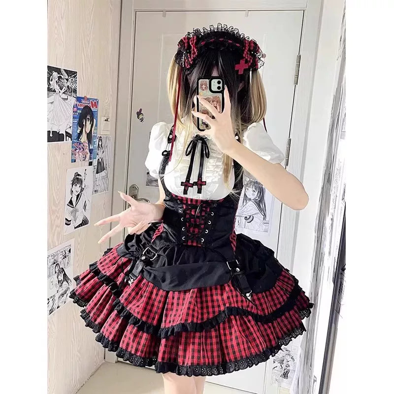 Creamy - Red Plaid Stage - Coord Set