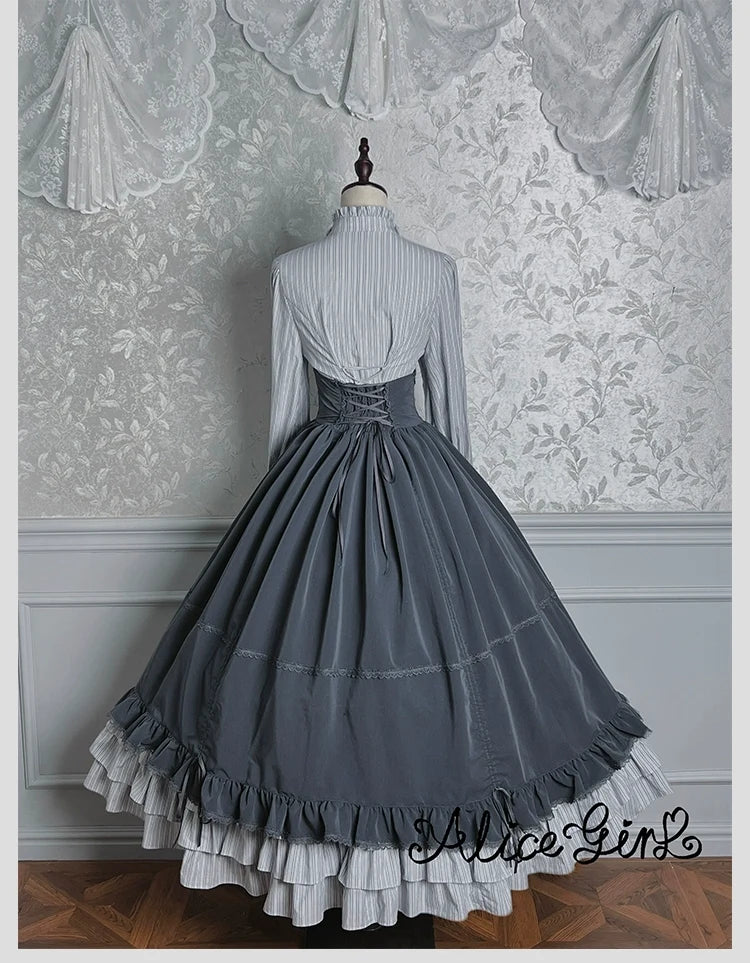 Alice Girl - Duke of Victoria - Classic Lolita Striped Blouse