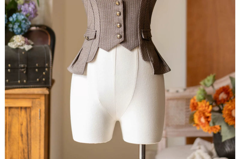 Forest Wardrobe - Forest Contract - Striped Underbust Waistcoat - 7