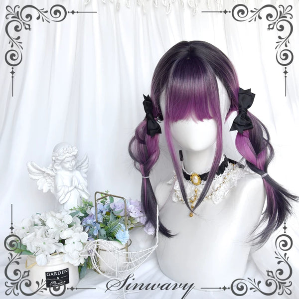 Sinwavy gradient purple Y2K fringe wig - view 1