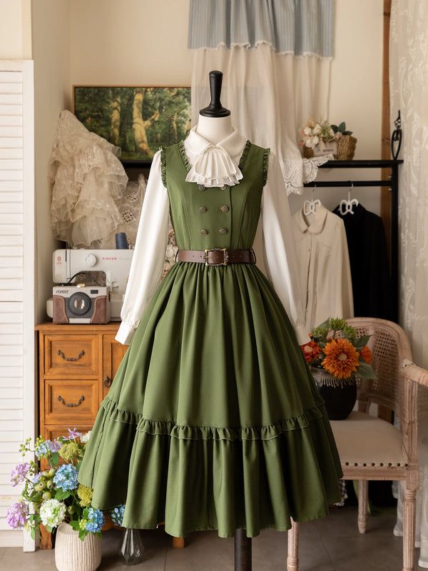 Forest Wardrobe - Little Manor - Ruffle-Hem JSK Dress or Blouse - 1