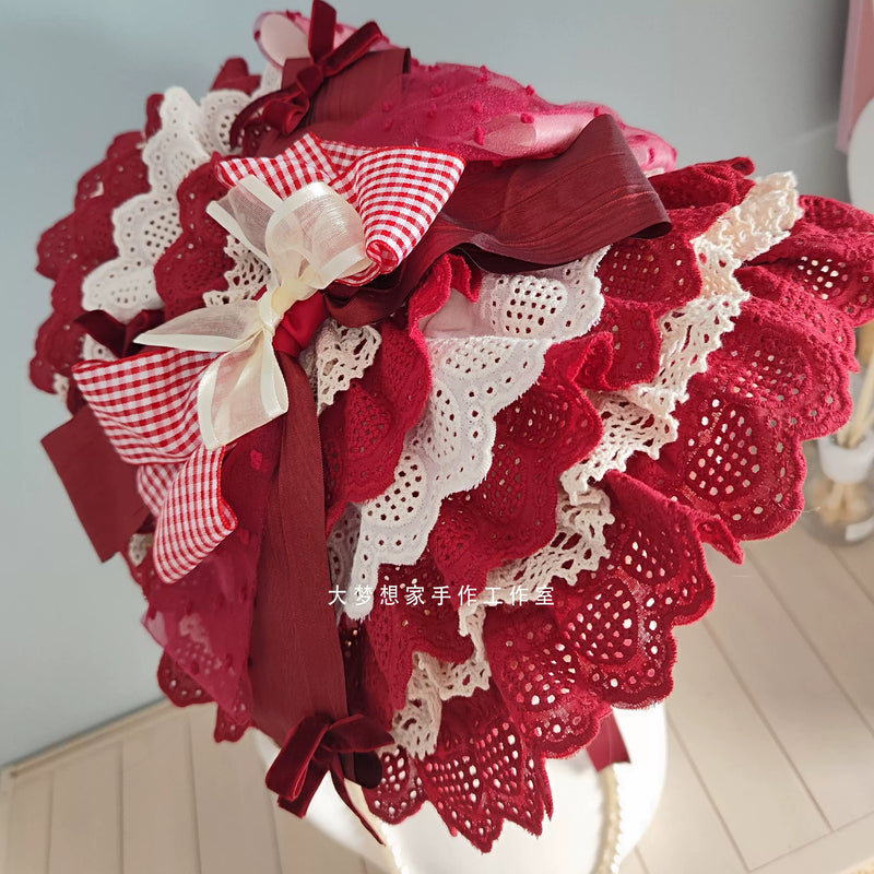 Great Dreamer Vintage-Inspired Straw Lolita Bonnet — additional product view