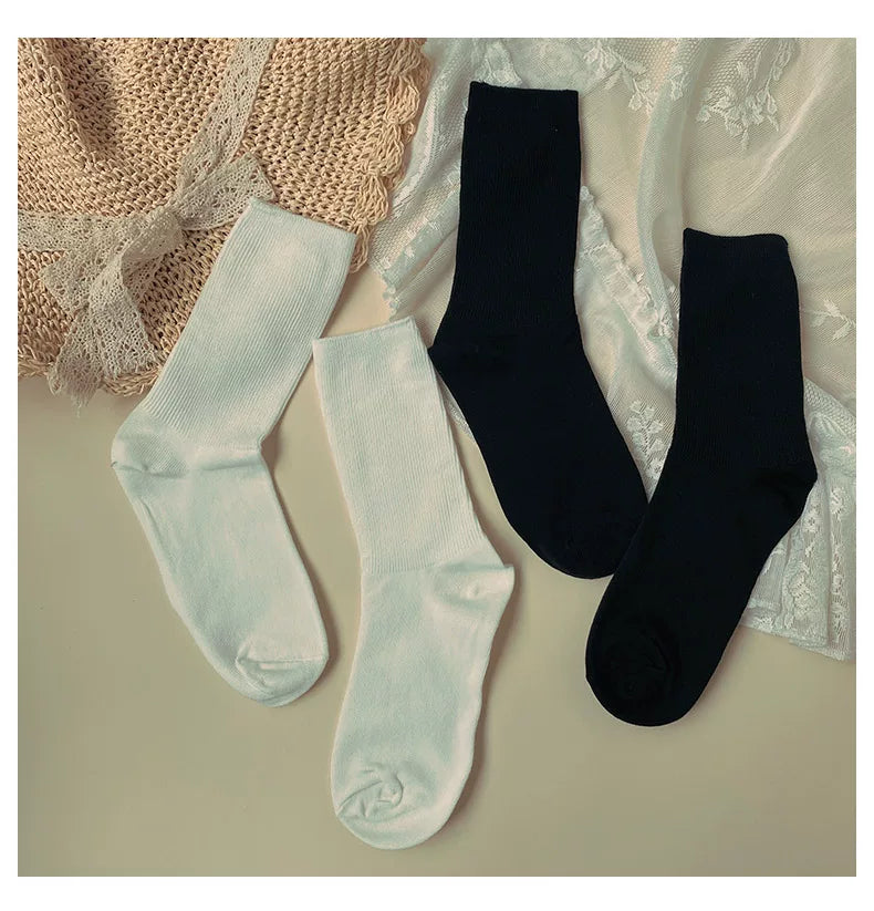 Sock Noble - Classic Academy - Mid-Calf Socks with Vertical Ribbing