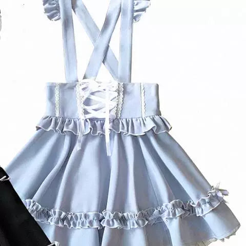 Sweetheart Dream Machine - Limited Girl - Lace-Up Ruffle Puffy Skirt