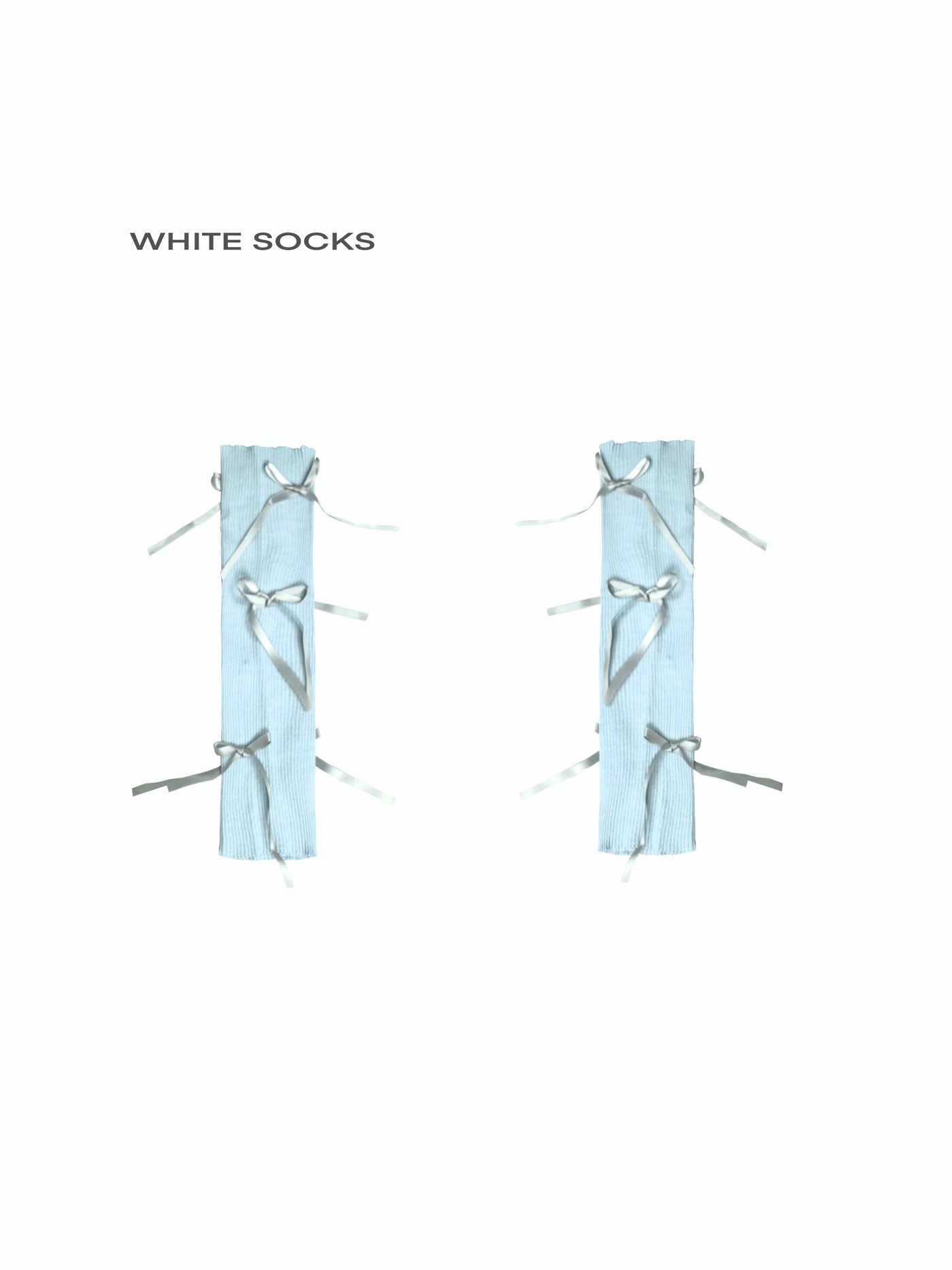 White Socks - Ribbon Ballet - Socks with ribbon bows