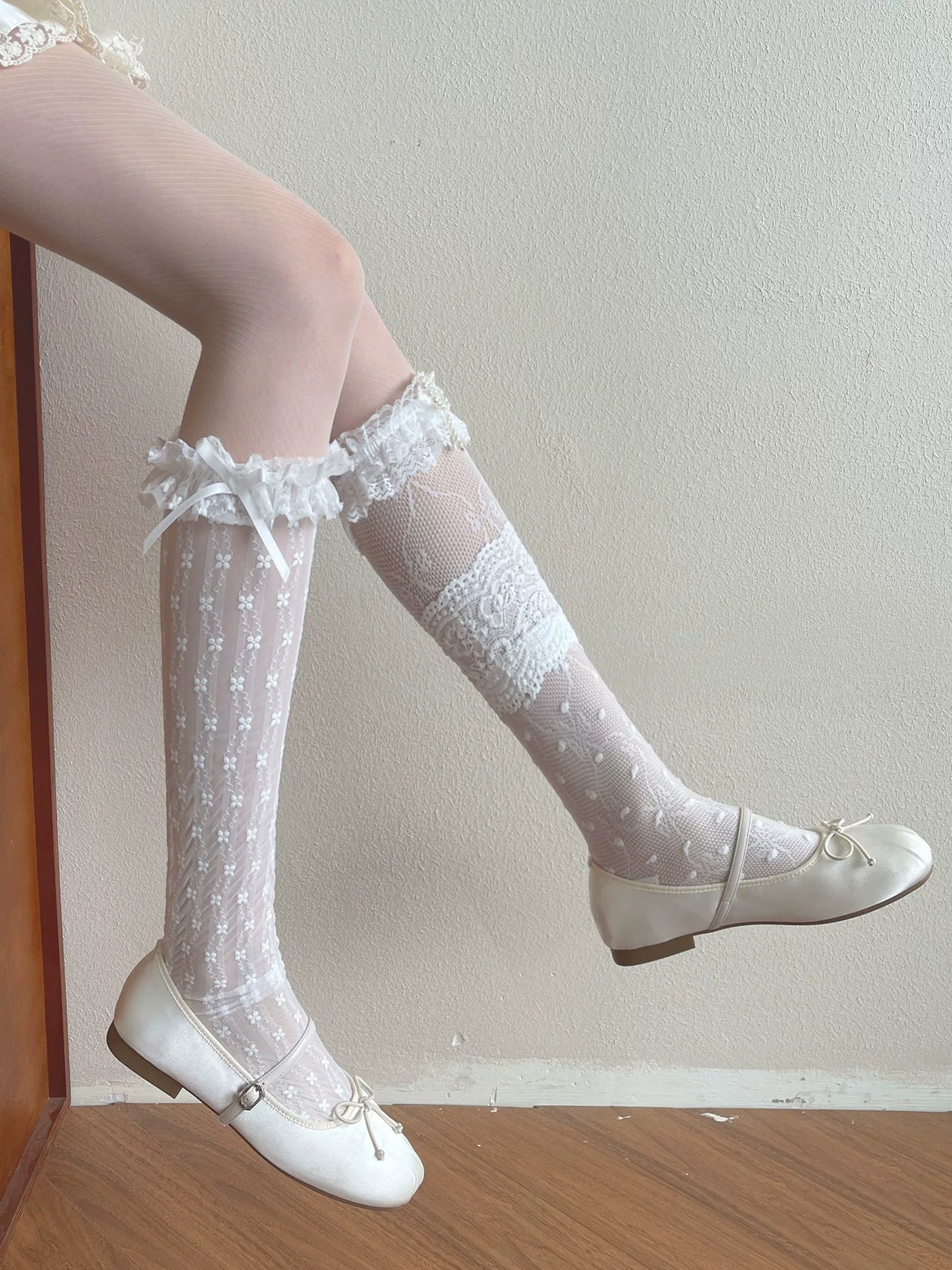 Sock Noble - Layering Mix - Socks and Leg Ring Options with Lace Details