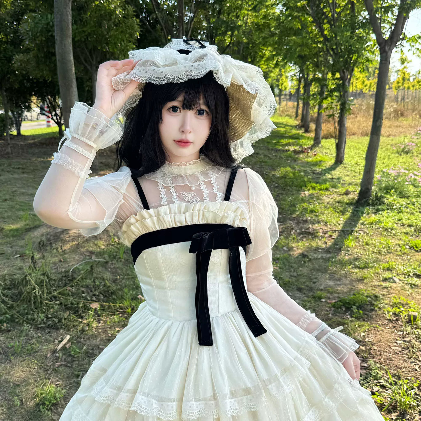 Mist Island Poem - French Classic Multi-Tier JSK Gown - detail view 2