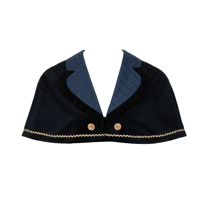 Letters & Verse Hyde Diary Academic JSK & Cape Options — Lapel Velvet Cape, Lapel Velvet Cape - Preorder (Supplier Dispatch from 7 Dec)