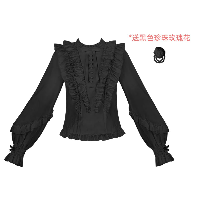 With PUJI - Miss Laura Blouse - Classic Lolita Blouse detail view 10