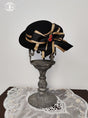 Black small flat cap