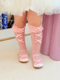 Pink bow, pearl / One Size