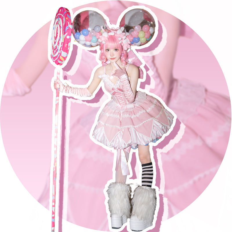 OCELOT - Sweety Gummy - Sweet Lolita JSK Dress with Flower-Bud Hem - product detail 5