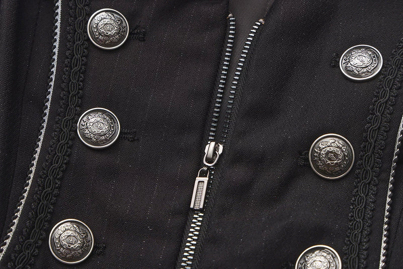 Immortal Thorn - Timeless Silence Mystery - Sleeveless Ouji Lolita Vest Coat, High-Low Hem