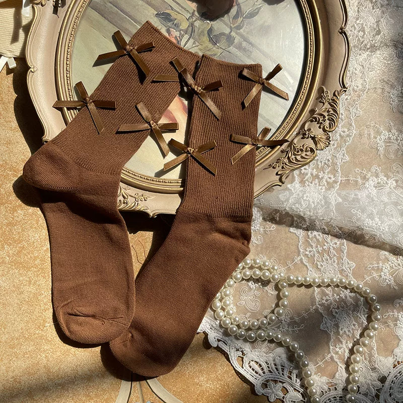 Sock Noble - Bow Slouch - Mid-Calf Bow Socks in Eight Colours