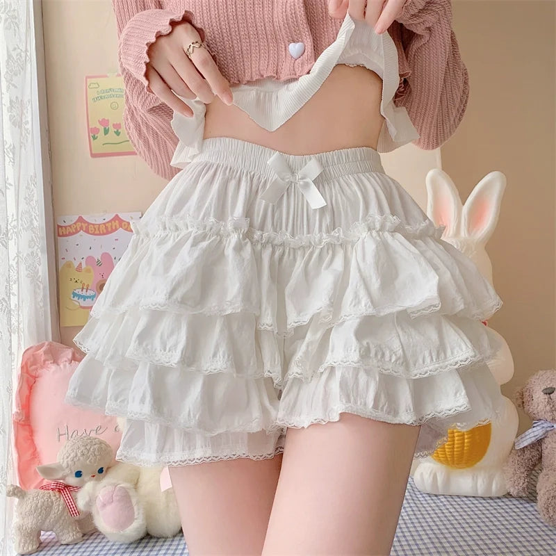 Sugar Girl - Cotton Lolita Bloomer - Loose Ruffled Hem Petticoat