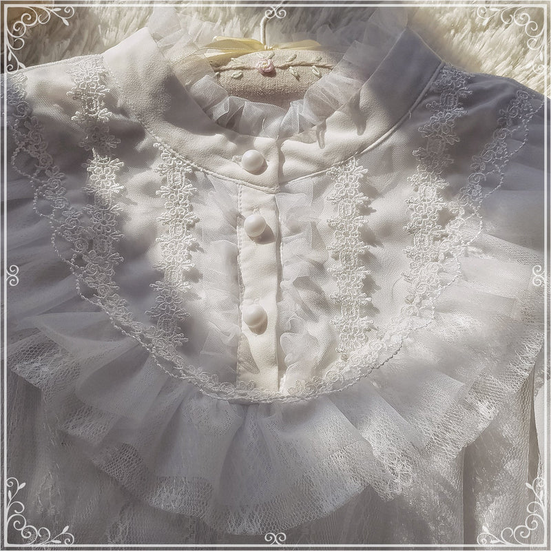 Sakurada Fawn - Alice's Cherry - Plus Size Lolita Shirt Chiffon Blouse