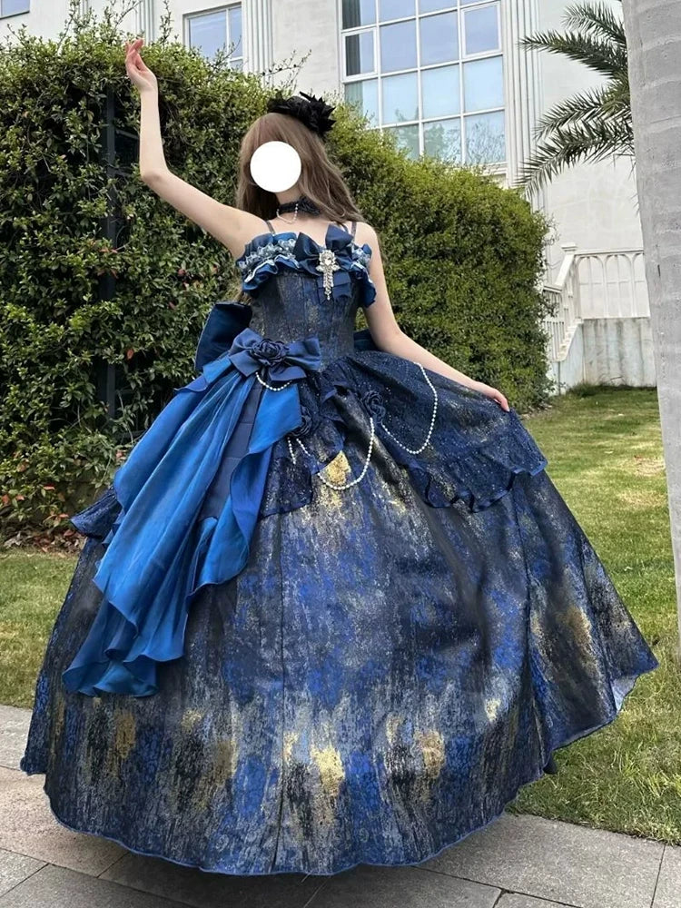 Flora Muse - Cosmic Floating Light Lolita Ball Gown - Formal lolita