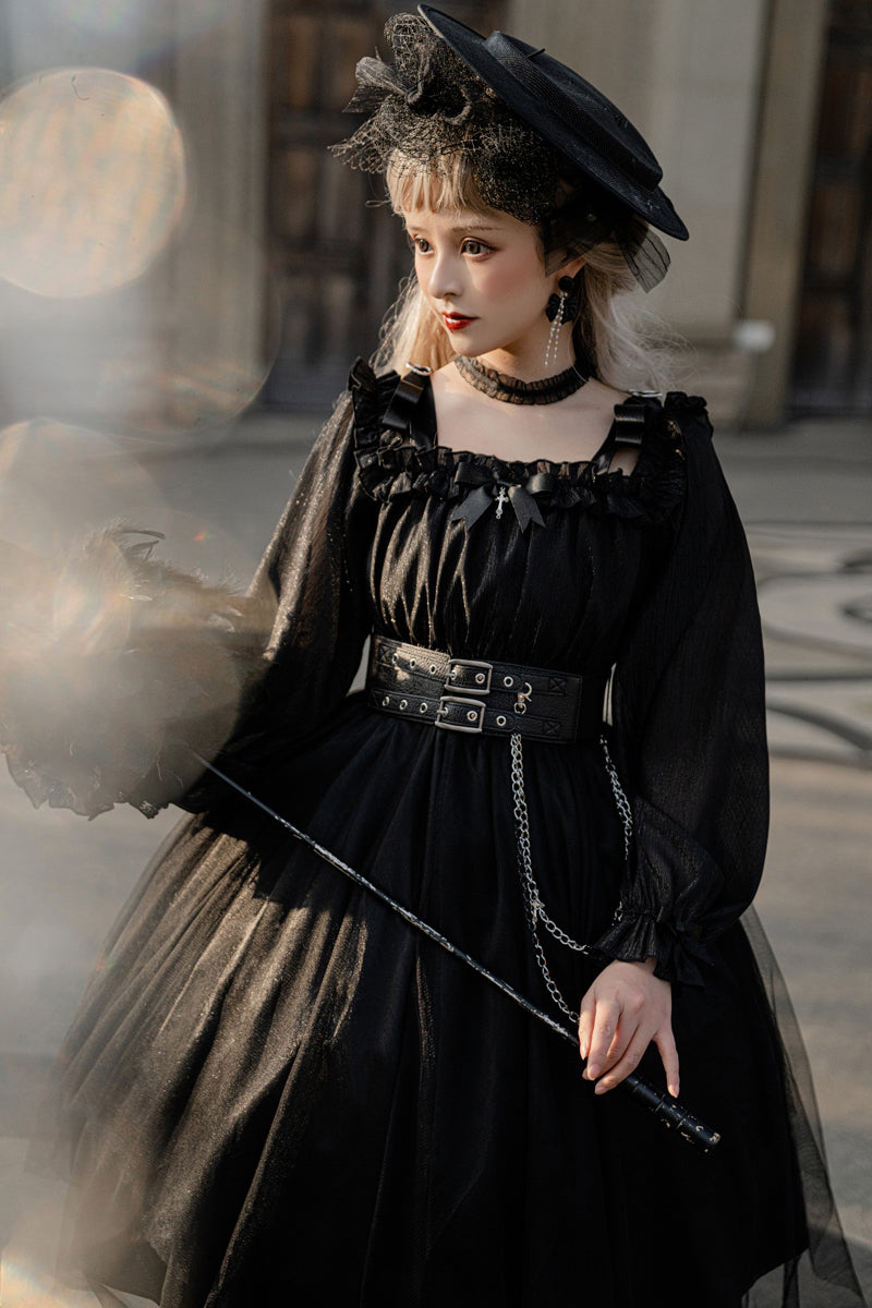 Your Princess - Gothic Lolita High Waist Black Dress - OP Dress