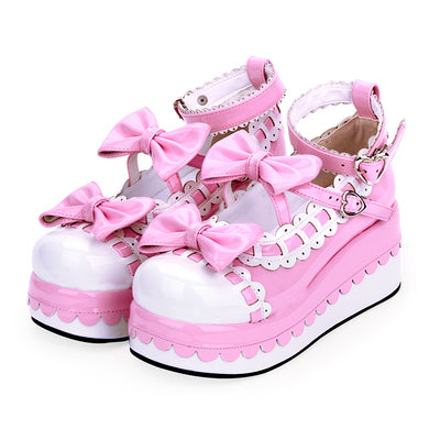 Angelic imprint - Multicolors Sweet Bow Lolita - Platform Shoes Shoes