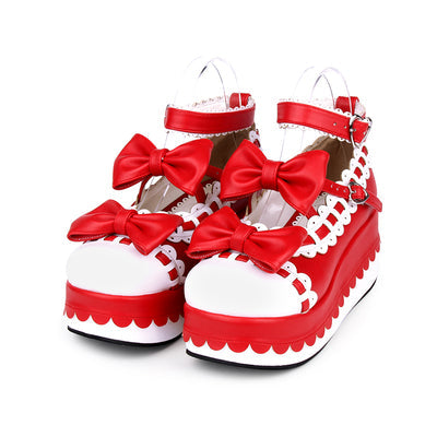 Angelic imprint - Multicolors Sweet Bow Lolita - Platform Shoes Shoes