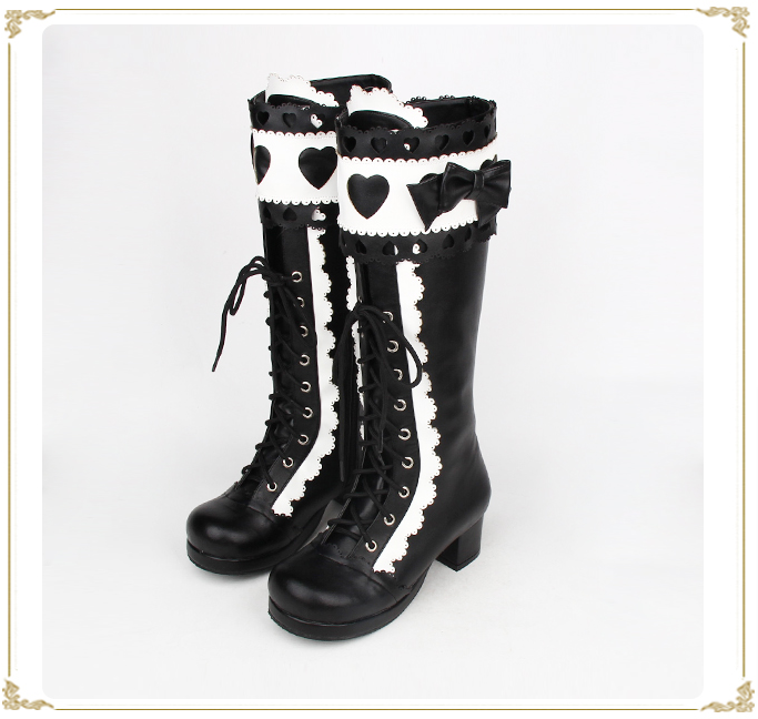 Angelic imprint - Sweet Multicolor Thick Heel Lolita - Boots Shoes