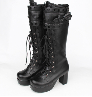 Angelic imprint - Sweet Multicolor Thick Heel Lolita - Boots Shoes