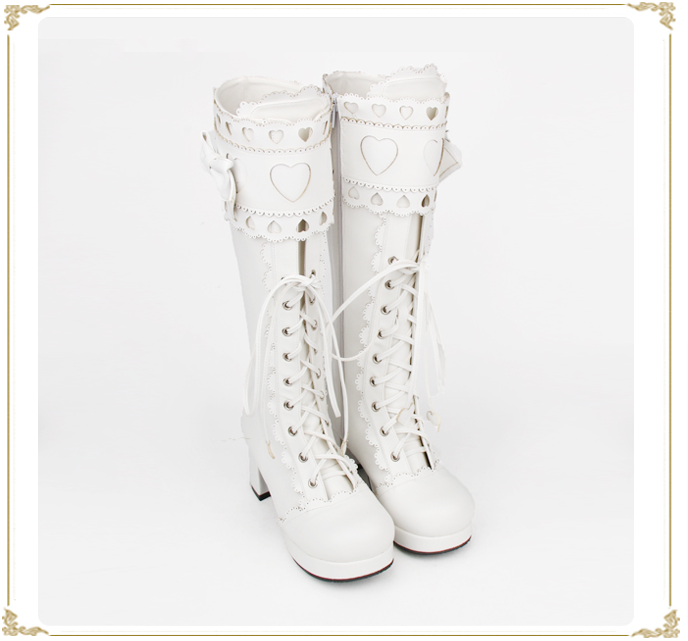 Angelic imprint - Sweet Multicolor Thick Heel Lolita - Boots Shoes