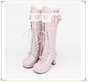 36 / pink X white (heel 6cm)