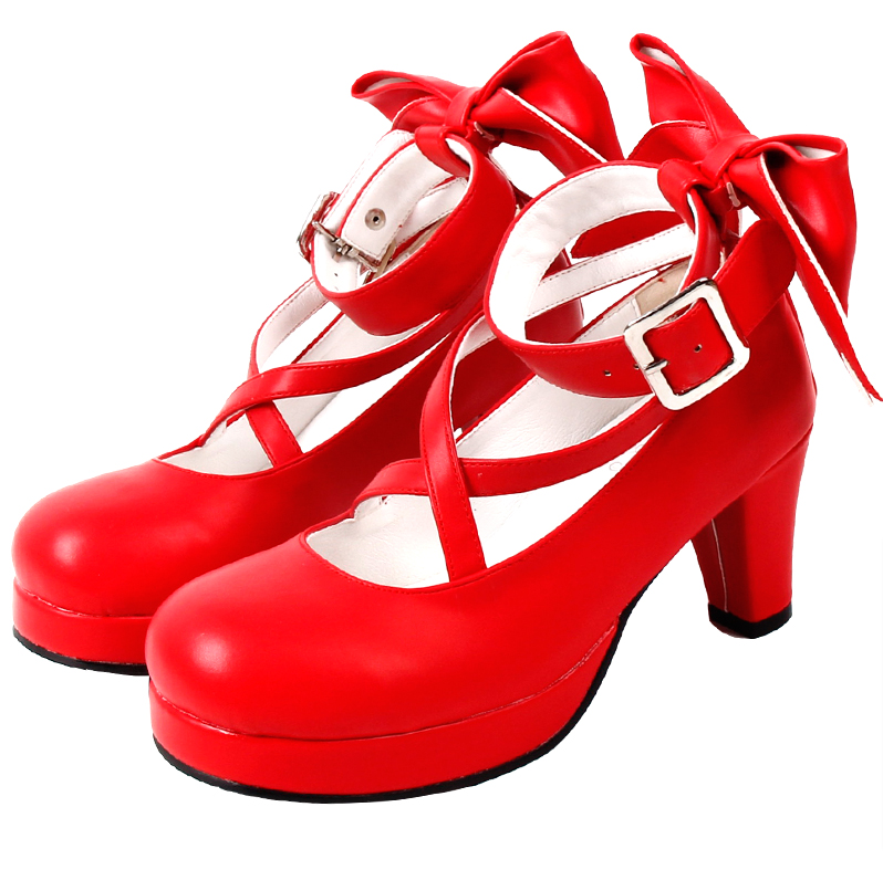 Angelic imprint - Elegant Lolita Shoes Princess - Bowknot Lolita Heels Shoes Shoes
