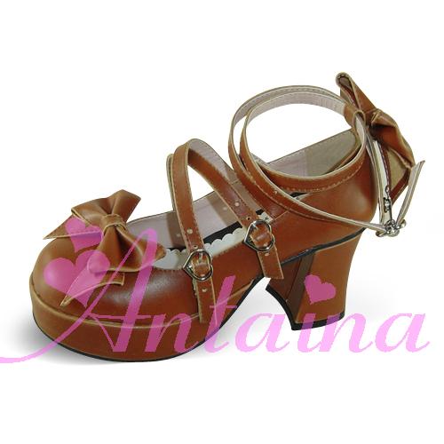 Antaina - Popular Japanese Lolita Bow Strap - Multiple Colors Shoes