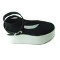 37 / Black velvet with white platform (with a heel height of back 7, front 5)
