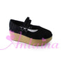 37 / Black velvet with beige platform (with a heel height of back 7, front 5)