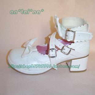 Antaina - Lolita Punk Bow Mid-Heel Multicolor - Shoes Shoes