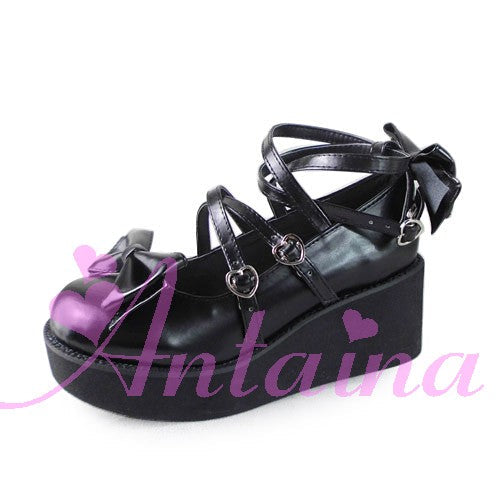 Antaina - Lolita Bow Platform Shoes Multiple - Colors Shoes