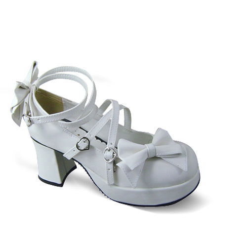 Antaina - Popular Japanese Lolita Bow Strap - Multiple Colors Shoes