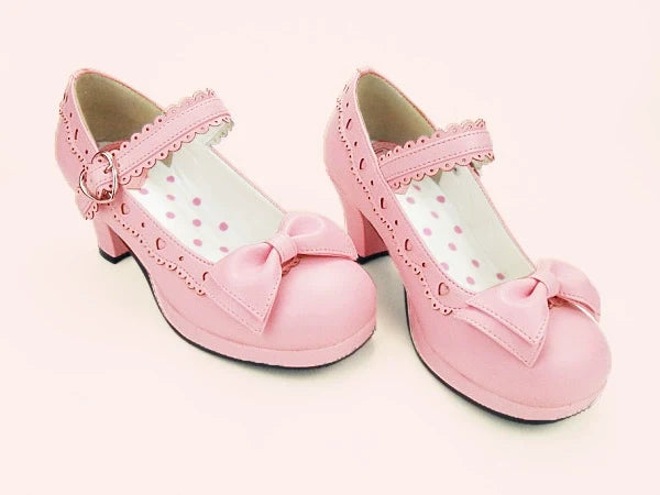 Sosic - Sweet Lolita Heel Shoes Butterfly - Bow Shoes Shoes