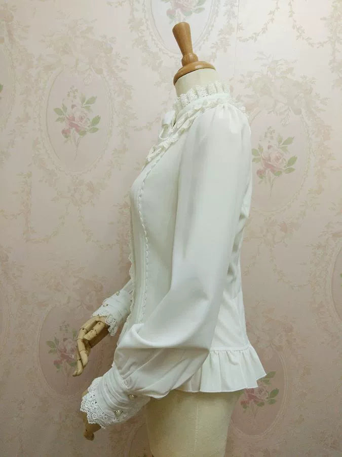 Yilia - Yilia Lolita - Stand Collar Classic Lolita Blouse