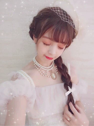 Rose of Sharon - Manor Ball II - Retro Lolita Necklace Pearl Necklace