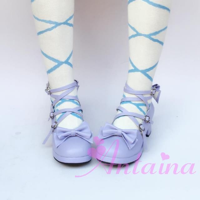 Antaina - Popular Japanese Lolita Bow Strap - Multiple Colors Shoes