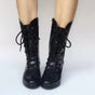 35 / Black matte- heel 6.3cm/ platform 1cm