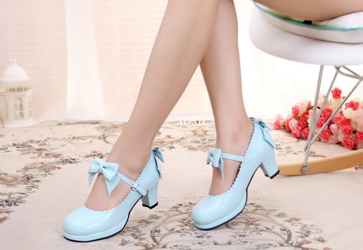 Sosic - Sweet Lolita Tea Party Thick Heels - Shoes Shoes