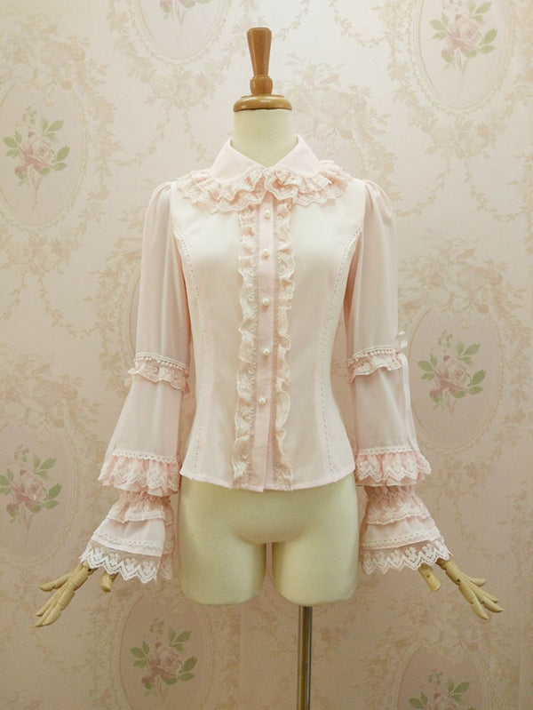 Yilia - Double-layer Flounce Chiffon Lolita - Blouse Innerwear