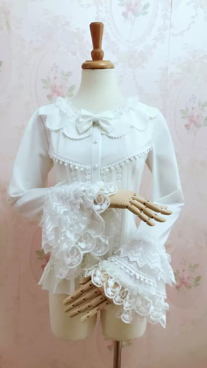 Yilia - Petal Collar - Ornate Hime Sleeve Blouse