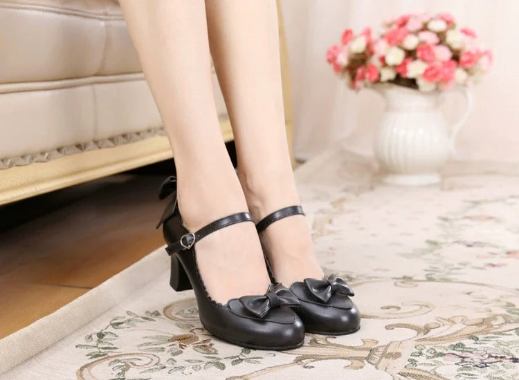 Sosic - Kawaii Lolita Round Toe Shoes - Shoes