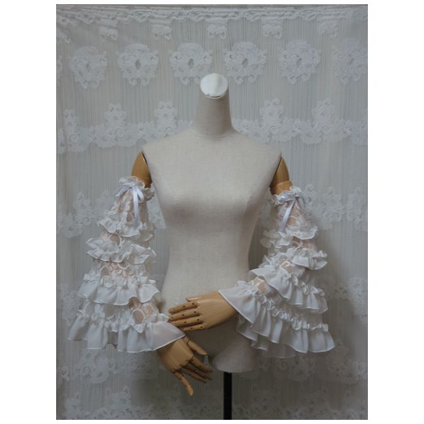 Yami - Hime Sleeves - Pair of Lolita Hime sleeves with flared cuffs - product detail 2
