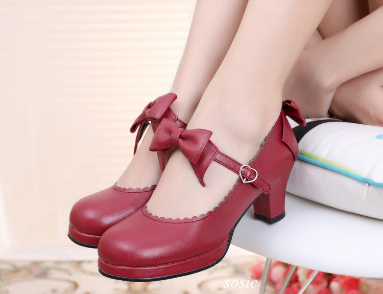 Sosic - Sweet Lolita Tea Party Thick Heels - Shoes Shoes